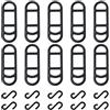 REBECCAHOWARD 10 pezzi cinturino in silicone per bicicletta, anelli in gomma elastica, supporto per torcia elettrica, nastro di fissaggio per bicicletta, supporto per manubrio in silicone, per torcia LED