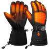 Ynredee Guanti elettrici riscaldati con touch screen, guanti riscaldanti ricaricabili da 7.4 V, 2200 mAh, 3 livelli di temperatura riscaldanti a batteria, guanti antivento per moto all'aperto caldo (M)