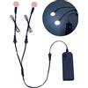 YnGia 2pcs 20mm Incandescente Led Occhi, EL Pannello Luce Elettroluminescente El Foglio Luce Rotonda Tagliabile Neon Foglio per Cosplay Partito Maschera Occhi Supereroe Casco Decorazione (Bianco)