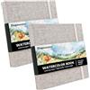 DagouColor Acquerello Sketchbook Libro, 5.5x5.5, 2 Pack, 30 Fogli, 300GSM Carta Colore Acquatico Pressata Freddo, Copertina Tessuto Libro per Artisti Principianti Adulti, Pittura, Disegno