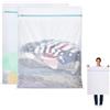 Biamaleu Sacchetti Lavatrice, 2 Pezzi Retina per Lavatrice, 60x80 cm Sacchetto Lavatrice, Rete Salvabucato, con Cerniera Nascosta, per Maglioni, Cappotti, Camicie, Intima e Reggiseni, Calze