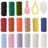 Mhwgo Filato di Cotone Macramè, 2mm Macrame Corda,Filo Macrame Cordoncino Grosso Colorata, Naturale Corda di Cotone Intrecciata per Artigianato Fai da Te, Decorazioni Boho (15PCS-2mmx30m)