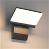 K-Bright 24W LED applique, Pannello ruotabile a 180°, lampada da Parete Bianco caldo 3000K, Impermeabile IP65 esterno applique per Terrazza Corridoio Giardini, Antipioggia Nero