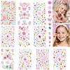 6 fogli adesivi acrilici con strass colorati fai da te per bambini
