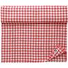 Linen & Cotton Runner da Tavola di Stoffa a Quadretti Estella - 100% Lino, Rosso Bianco (40 x 250 cm) Guida da Tavolo Rustico Country in Tessuto per la Casa Cucina Caffe Ristorante Primavera Pasqua