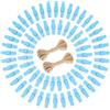 jijAcraft Mollette in legno blu bambino, 3,5 cm, piccole mollette in legno per foto, 100 mollette per foto con filo di iuta da 20 m, per fai da te, per compleanno, matrimonio, cameretta dei bambini