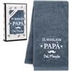 VerLuky Regalo Papà Natale Asciugamani 35 x 75 cm, Idee Regalo Festa del Papà, Regali Compleanno Papa, Creativi Originale Regalo Noel, Regali Natale per Papa