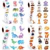 OMJMYY 2000 Pz Animali Adesivi per Bambini Rotonde Stickers Animali Impermeabili Stickers Bambini Adesivi per Ricompensa per Scrapbooking Skateboard Bottiglie D'Acqua