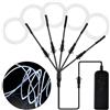 Joycabin Filo EL 5 x 1 m, per illuminazione al neon, portatile, luce al neon, portatile, per feste, carnevale, Halloween, decorazione per costume fai da te (bianco)