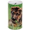 makio Salvadanaio per bambini Cuccioli Cani e Gatti. Originale salvadanaio in latta con coperchio per bambini che può essere utilizzato anche come portapenne. (Pastore Tedesco)