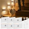 Dinoho Luce Notturna Sensore di Movimento, 3 Modalità AUTO ON/OFF Lampada LED Ricaricabile, Luci Batteria Dimmerabile Bianco Caldo/Naturale/Freddo, Lucina Notte Bambini per Armadi, Scale, Corridoio, 6 Pezzi
