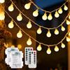 SOAIY 2PZ Striscia di Luci 6M 40 LED a Batteria, Ghirlanda di Luci con Telecomando 8 Modalità, Catena Luminosa Esterna/Interna Impermeabile, Decorative LED Per Giardino Casa Feste Natale