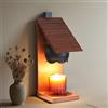 VXUNLIOR Lampada Riscaldante Candela a Forma di Cabinetta - Scioglicera Profumata senza Fiamma Stile Rustico Montabile a Parete, Luci Notturne Decorative per Casa, Camera da Letto (Legno di pesco)