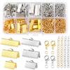 JSMTKJ Chiusure per Gioielli Fermagli Catenacci in Acciaio Inox Ganci Estensori Chiusure Chiusura a Moschettone Kit per Creazione di Gioielli per Braccialetti Gioielli Collane 370 Pezzi