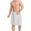 Jamron Uomo Kilt Sauna Regolabile - Asciugamano da Bagno Indossabile con Tasca per Doccia Sauna Spa & Coperture da Spiaggia Bianco L