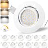 GeyouLux Faretti Led da Incasso per Cartongesso Orientabili Bianco Set di 12