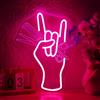 Horseneon neon Cartello a mano rosa luce per decorazione da parete Holding Neon scudo guanto luce per game camera da letto bar matrimonio festa