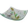 SOSPIRI VENEZIA Svuotatasca Piatto Soprammobile Decoro Floreale Vetro Murano Centrotavola Arredo Casa Idea Regalo Realizzato a Mano Made Italy (cm19X19 Quadrato)