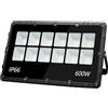 Loyal 600W Faretto LED da Esterno, Proiettore Ultra-luminoso 6000 K Bianco Freddo 60000 LM - IP66 impermeabile, Regolabile con Supporto Per Giardino, Garage