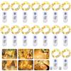GAOUTO Catena di luci a LED a batteria, 2 m, 20 LED, alimentata a batteria, in rame, luce bianca calda, per camere, interni, Natale, esterni, feste, matrimoni, fai da te (16, bianco caldo)