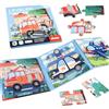 ASTARON Puzzle magnetici per bambini 3-5, per bambini dai 2-4 anni Giocattolo per attività in fattoria/auto/con animali, magnete didattico regalo per viaggio su strada