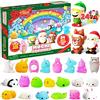 JOYIN 2025 Calendario dell'Avvento Mochi Squishy Natale Calendario dell'Avvento con conto alla rovescia di 24 giorni con 21 simpatici squishy animali Mochi e 3 grandi giocattoli squishy
