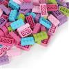 ekuzi Mattoni da costruzione 121 pezzi 2x4 multicolore, mattoni classici compatibili con Lego Classic, STEM Creative Building Block Giocattoli per bambini (rosa/blu/viola/verde/rosa rosso)