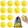 SHOWHEEL 12 Palle Antistress Tennis,Mini Balles de Sport Anti-Stress en Mousse,avec Sac de Rangement - Cadeau Anti-Stress pour Adultes