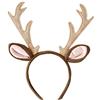 shoperama Cerchietto in tessuto soffice con corna e orecchie per cervo renna Bambi cervi cervi cervi calci accessorio costume