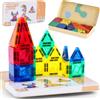 48 Pezzi Blocchi Magnetici Da Costruzione Per Bambini 3+ – Giocattolo STEM In Valigetta Metallo, Compatibili Con Altri Marchi - 4