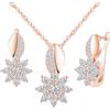 MICMIF Set di Collana e Orecchini Stella, Parure Gioielli in Argento 925 per Donna, Orecchini a Cerchio Zirconi a forma di Stella Collana con Catena 45cm, Gioielli per Mamma Fidanzata