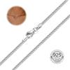 CASSIECA Collana Argento 925 Donna Catenina Argento Sterling Senza Pendente Catena Coda di Volpe per Donne Uomo Larghezza:1,5 mm Lunghezza:51cm