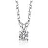 MomentWish Collana Moissanite Donna, 0,3 Carati Collana Diamante Solitario Argento 925 Oro Bianco Regalo di Natale per Donna