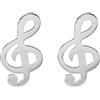 Tuscany Silver Orecchini a perno chiave di violino da donna in argento sterling