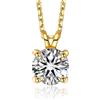 MomentWish Collana Moissanite Donna, 2 Carato Collana Oro Diamante Solitario Argento 925 Oro Bianco/Oro Rosa/Oro Gioiello Regalo di Natale per Donna