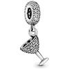PANDORA Passions Pendente con bicchiere da cocktail in argento con zirconia cubica