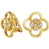 Traveller Orecchini a clip - Fiore - placcato oro 22 carati - cristalli - 157681