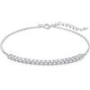 JewelryPalace Bracciale Donna Argento 925 con Creato Moissanite, Amore Eterno Braccialetto Donna con Pietra a Taglio Rotondo, Bracciale Catena in Argento Anniversario Set Gioielli Donna