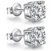 JiaYang orecchini a bottone in argento orecchini a bottone in argento sterling con diamanti per donna orecchini con diamanti orecchini a bottone con zirconi cubici orecchini donna orecchini gioielli 8mm