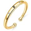 MARLION JEWELS Anello da Donna in Argento 925 Con Iniziale e Zirconia - Finitura Argento o Oro - Gioielli Ideali per Coppia e Fidanzati, Regali per Amiche