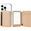 CAXGEK Note Snap - Portafoglio magnetico compatibile con Apple MagSafe, con penna/carta/blocco note (beige)