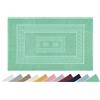 IlGruppone Tappeto Bagno Assorbente in Spugna Varie Misure da Scendidoccia A Tappeto Grande Lavorazione Jacquard Tinta Unita Ricamo Cornice Lavabile Lavatrice - Acquamarina - Scendidoccia45x60