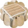 Cuscini Per Sedia Con Lacci – 40x40 Cm, Beige, Antiscivolo, Per Interni/esterni, Confezione Da 8
