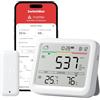 SwitchBot Rilevatore di CO2 Bluetooth con termometro IP65, misuratore di CO2 con termometro igrometro interno, misuratore di qualità dell'aria con allarme CO2, sensore Bluetooth CO2 con app, memoria