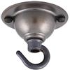 ElekTek Piastra per lampadario a soffitto, diametro 65 mm, con gancio, colore bronzo