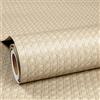 ReWallpaper Pellicola Adesiva Rattan Beige Carta Parati Adesiva Muro Rattan Effetto 40CMx3M Rotolo Vinile Adesivo per Mobili Porte Armadio Beige Carta Da Parati Camera Da Letto Moderna