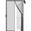 YRH Zanzariera Magnetica per Porta 100 x 240 cm, con Fibbia Laterale, Rete in Poliestere Rinforzato, Chiusura Automatica, per Balcone, Terrazza e Porte d'Ingresso, Nera