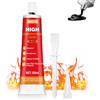 Miioto Colla Alte Temperature, Silicone Nero, Silicone Alte Temperature, Resistenza Alle Alte Temperature, per Camino, Microonde, Camini, Griglie, Cappa Aspirante, Forno, Nero - 100ml