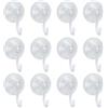 LTISHABILTD 12 pezzi ganci a ventosa, ventose con gancio, ganci a ventosa per bagno, 4.5 cm, trasparenti, impermeabili, per camera da letto, cucina, bagno, asciugamano, cappello, chiave