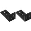 Biqing 2PCS Universale staffa fendinebbia moto, Staffa a forma di ladatte per luci ausiliarie per moto, fendinebbia, faretti, indicatori di direzione staffa di montaggio Nero